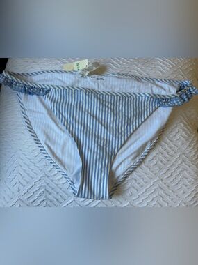 Aerie NWT Striped Blue & White Bikini Bottom